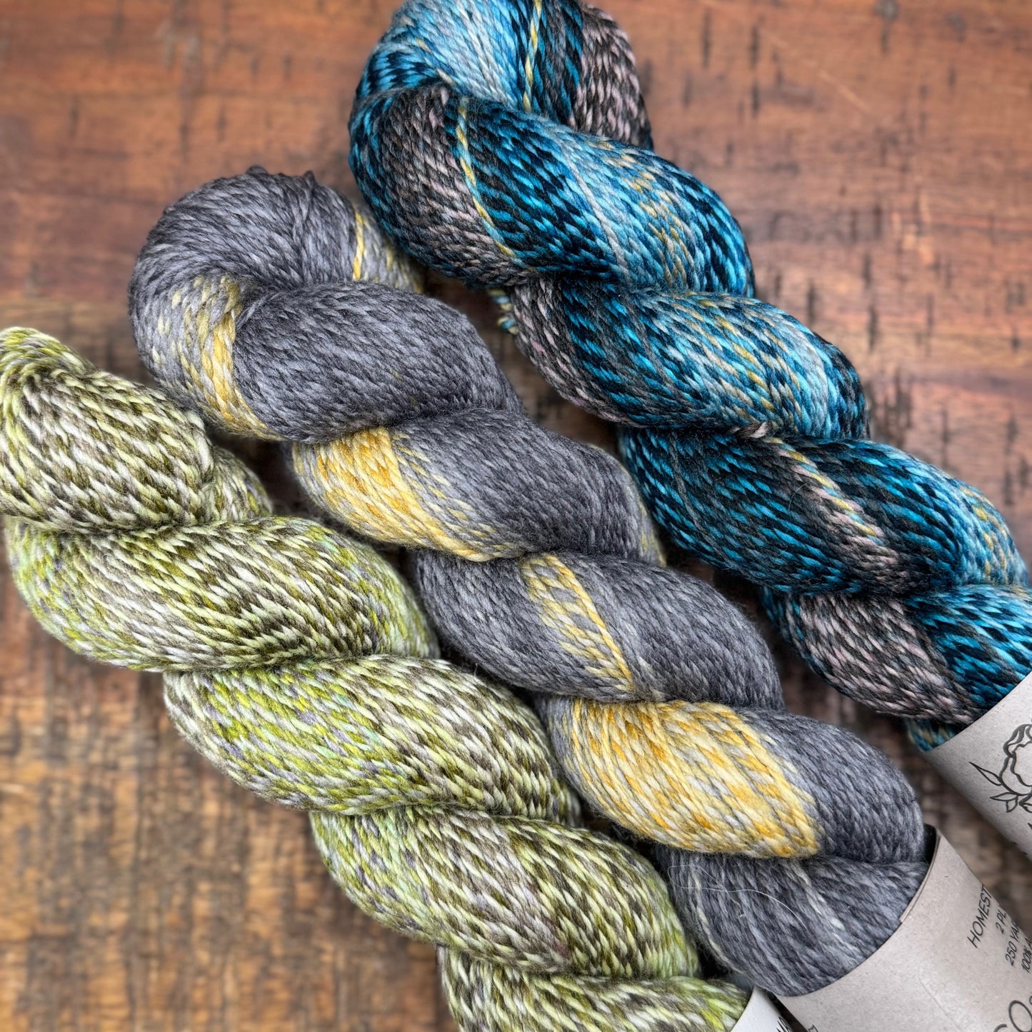 3 SKEIN OOAK HOMESTEAD SPORT BUNDLE #22