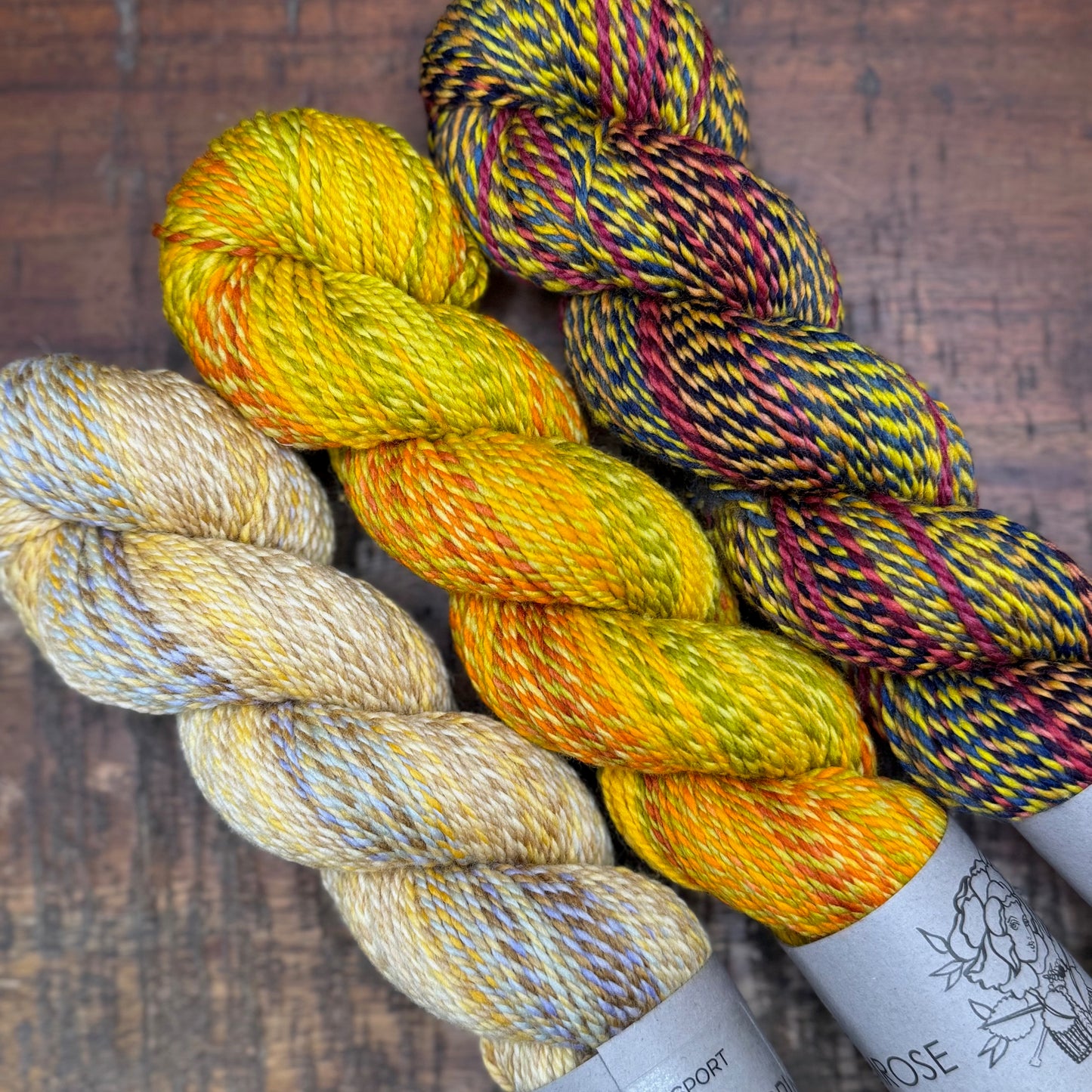 3 SKEIN OOAK HOMESTEAD SPORT BUNDLE #24