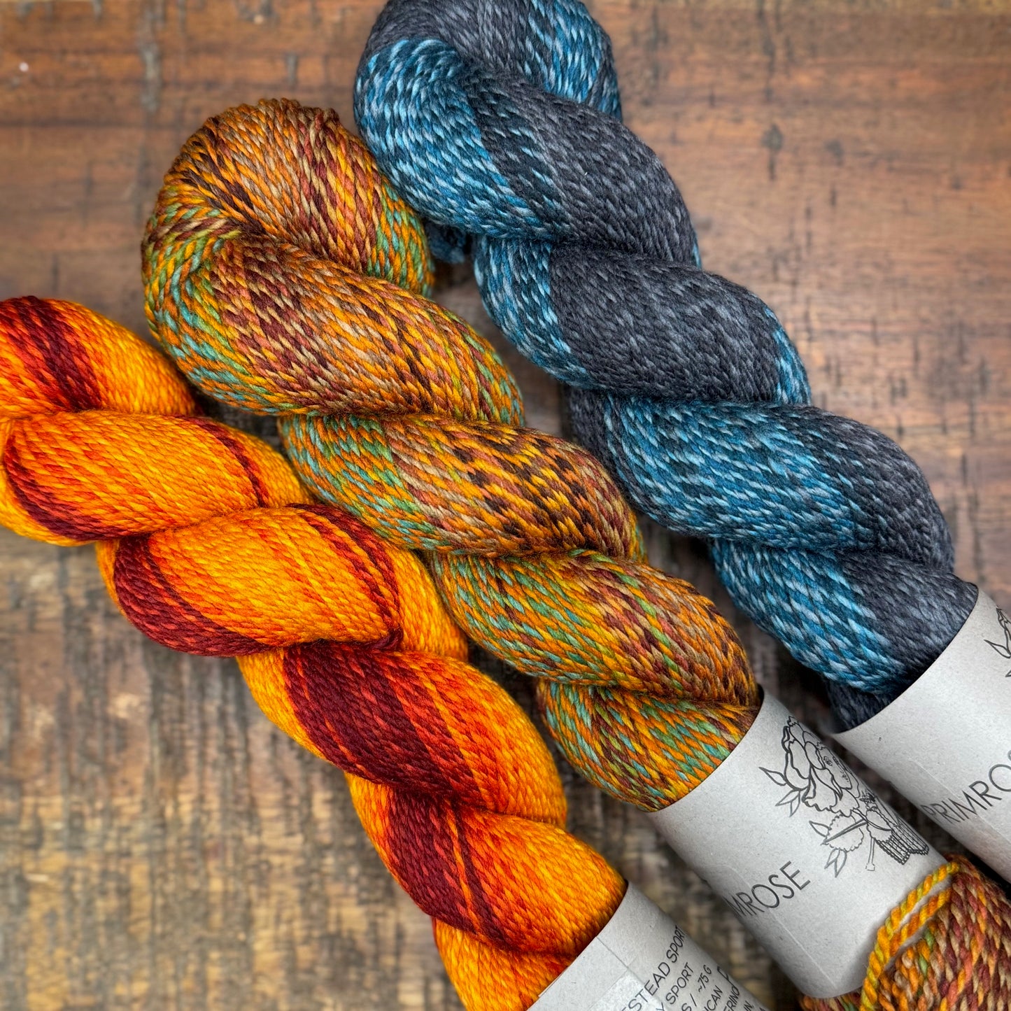 3 SKEIN OOAK HOMESTEAD SPORT BUNDLE #26