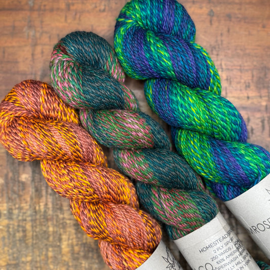 3 SKEIN OOAK HOMESTEAD SPORT BUNDLE #29