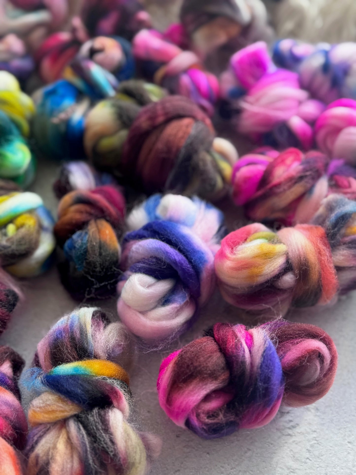 100% American Superwash Merino Spinning Fiber Grab Bags