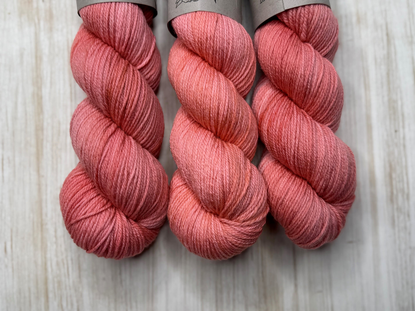 *LIMITED EDITION* OOAK Peach- 100% American Superwash Merino Rose Sport
