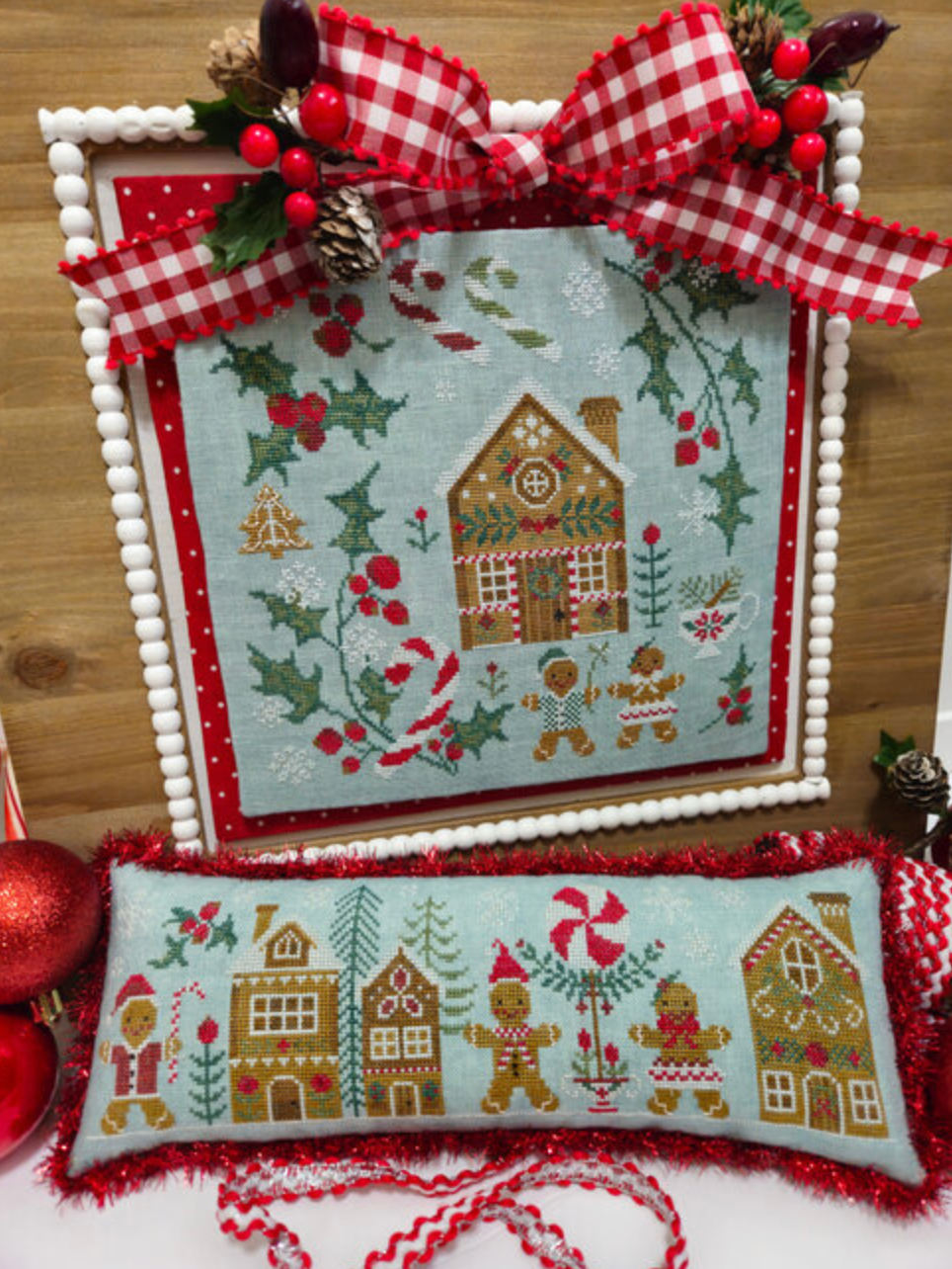 "Gingerbread Village Set"- Quaint Rose Needlearts