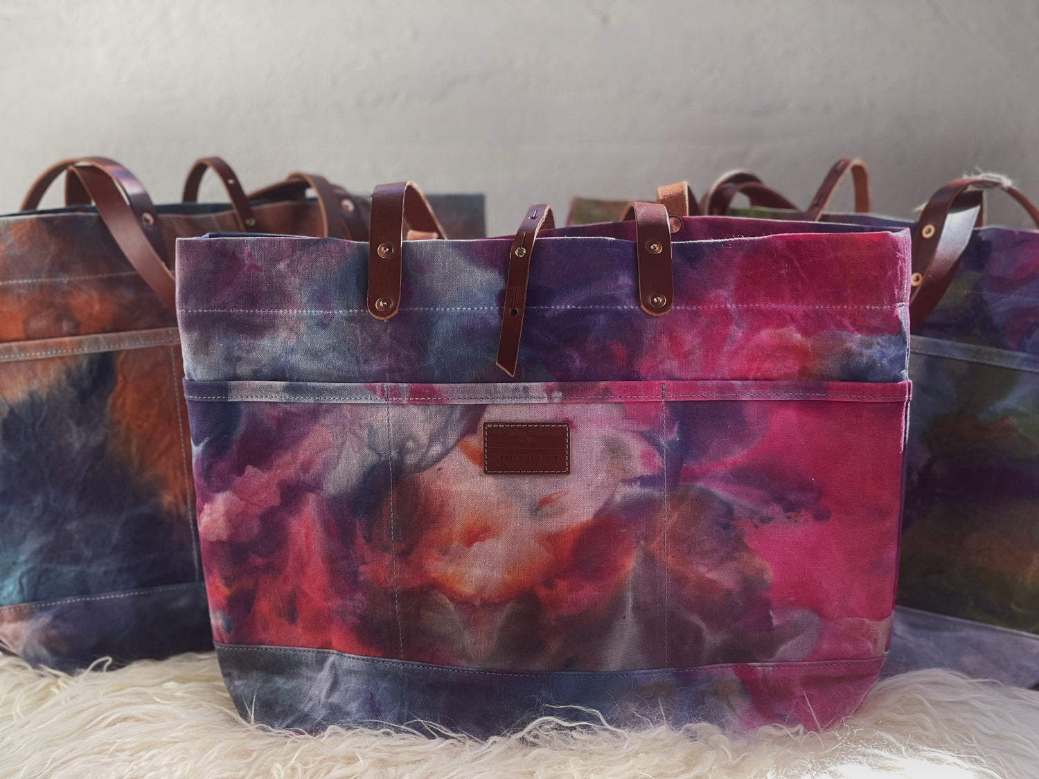 PRIMROSE + NORTH END BAG CO. ICE DYED WAXED CANVAS BAGS