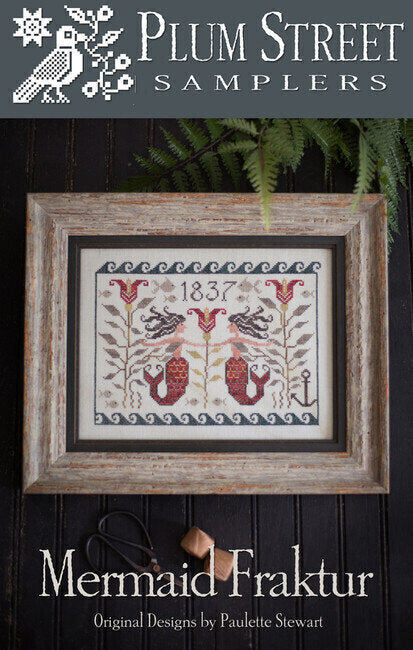 "Mermaid Fraktur" - by Plum Street Samplers