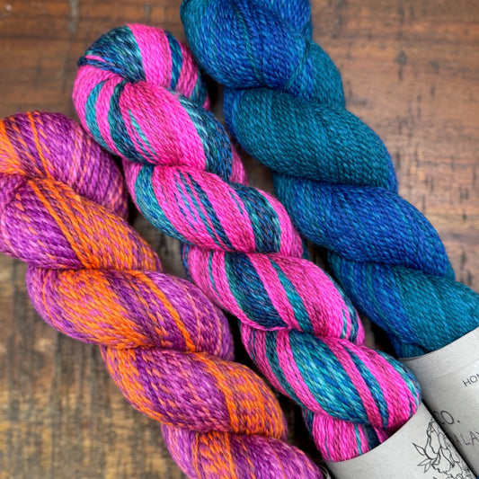 3 SKEIN OOAK HOMESTEAD SPORT BUNDLE #33