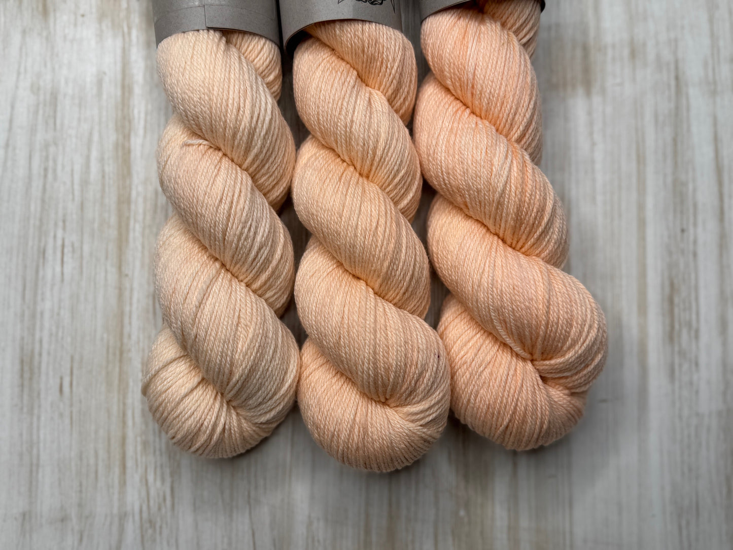 Peach Fuzz- 100% American Superwash Merino Rose Sport