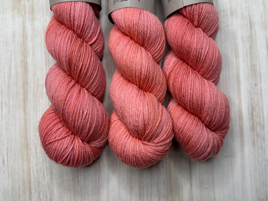 *LIMITED EDITION* OOAK Peach- 100% American Superwash Merino Rose Sport