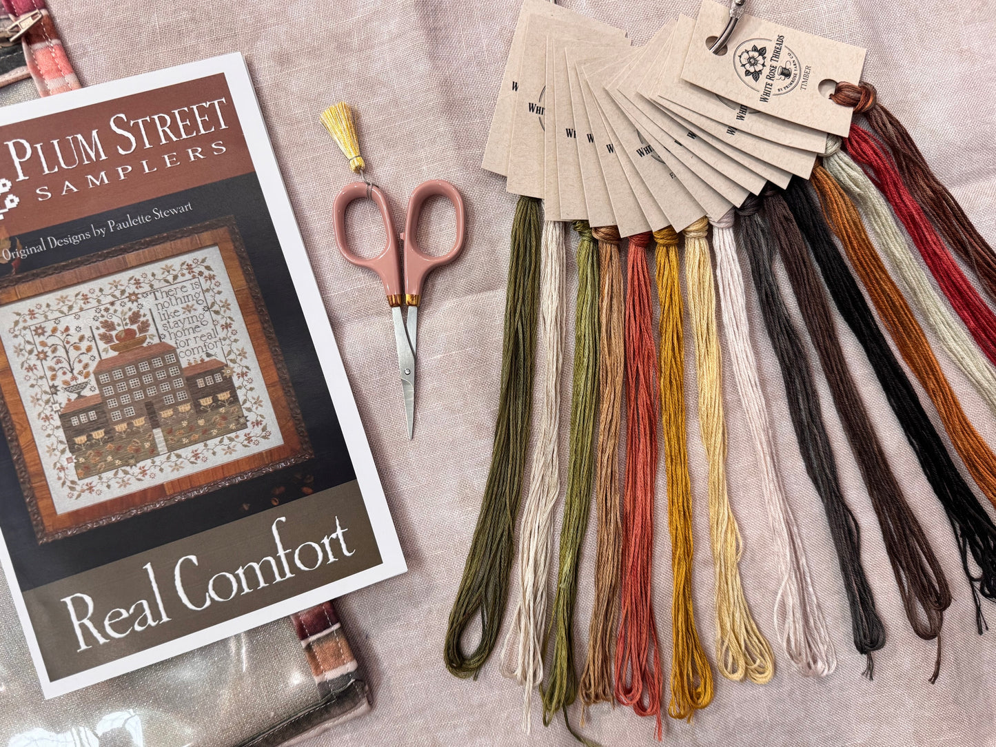 *37th Birthday Floss Pack!* "Real Comfort" (Plum Street Samplers)- White Rose Threads Conversion Thread Pack