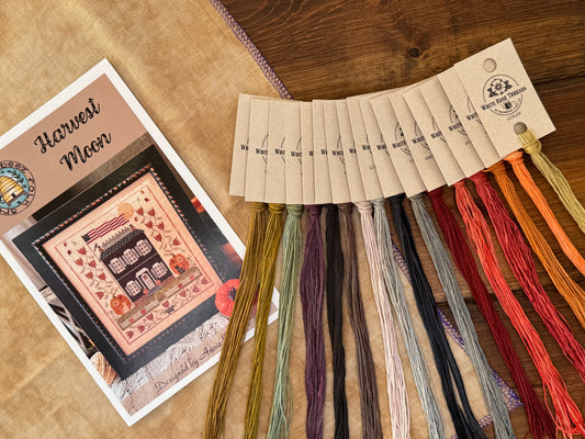 "Harvest Moon" (Annie Beez Folk Art)- White Rose Threads Conversion Thread Pack