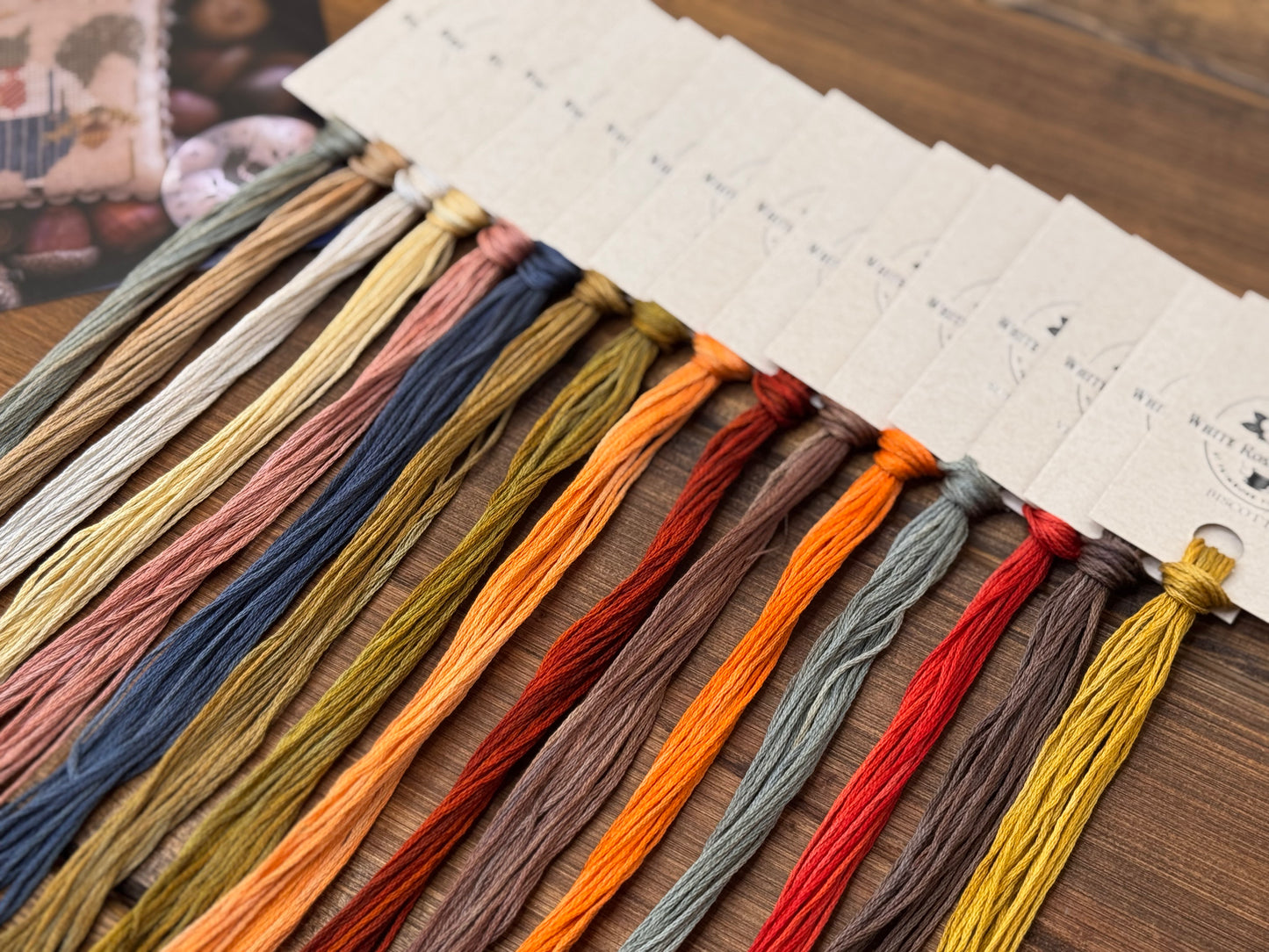 "Autumn's Acorn Gathering" (With Thy Needle & Thread)- White Rose Threads Conversion Thread Pack