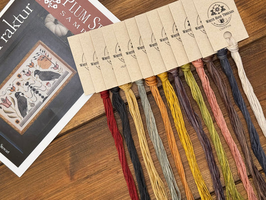 "Blackbird Fraktur" (Plum Street Samplers)- White Rose Threads Conversion Thread Pack