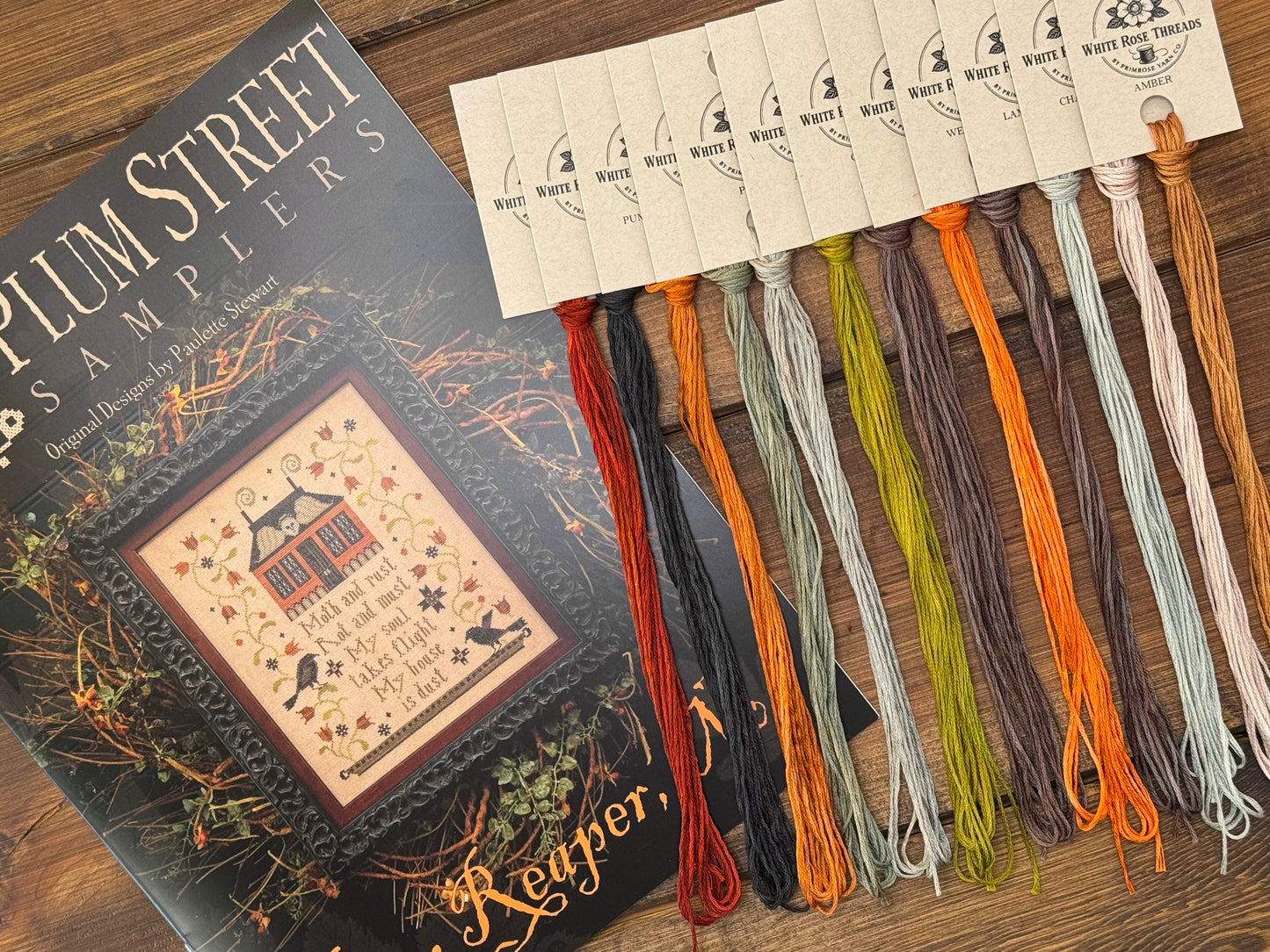 "Prim Reaper No. 1" (Plum Street Samplers)- White Rose Threads Conversion Thread Pack