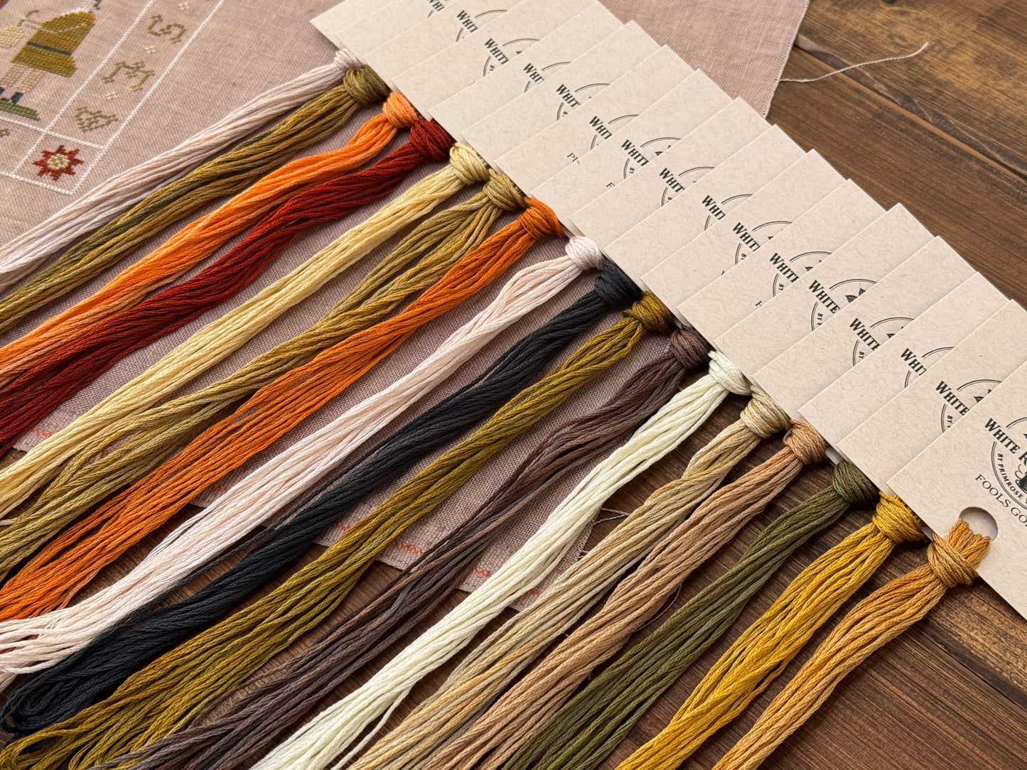 "Grateful, Thankful & Blessed" (With Thy Needle & Thread)- White Rose Threads Conversion Thread Pack