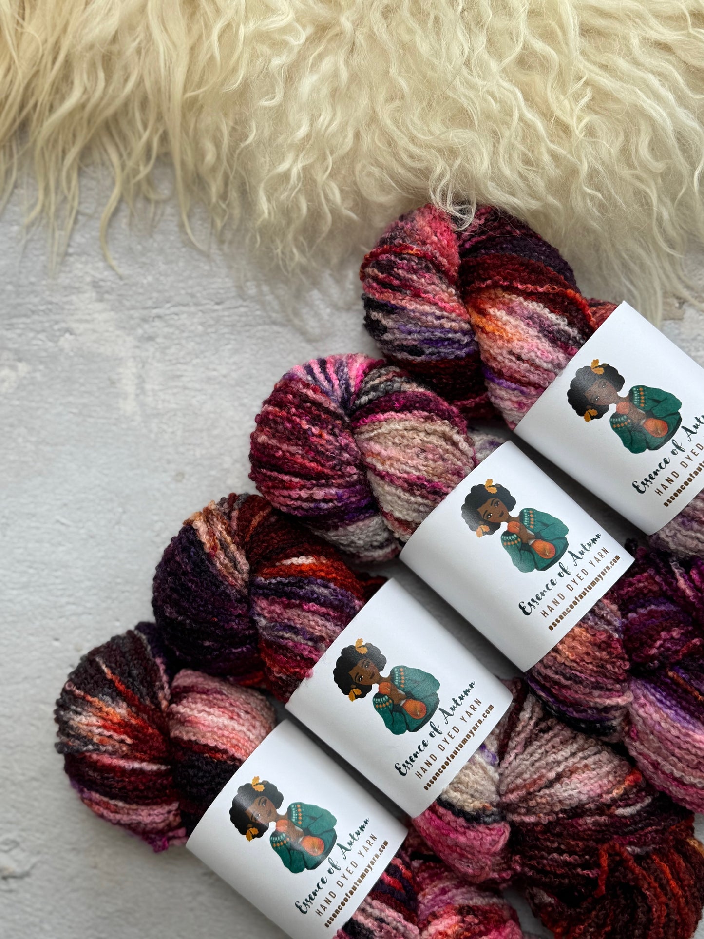 Rust & Blooms- Cozy Merino Boucle