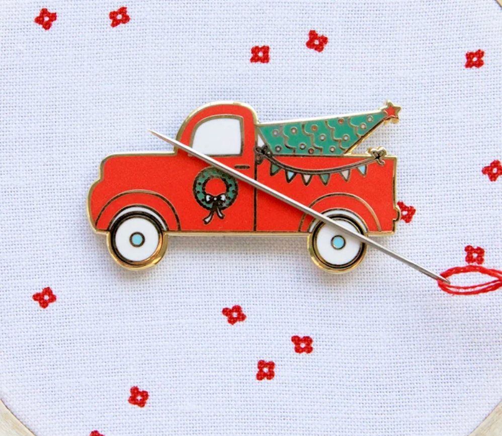 Christmas Truck Needle Minder- Flaming Toes