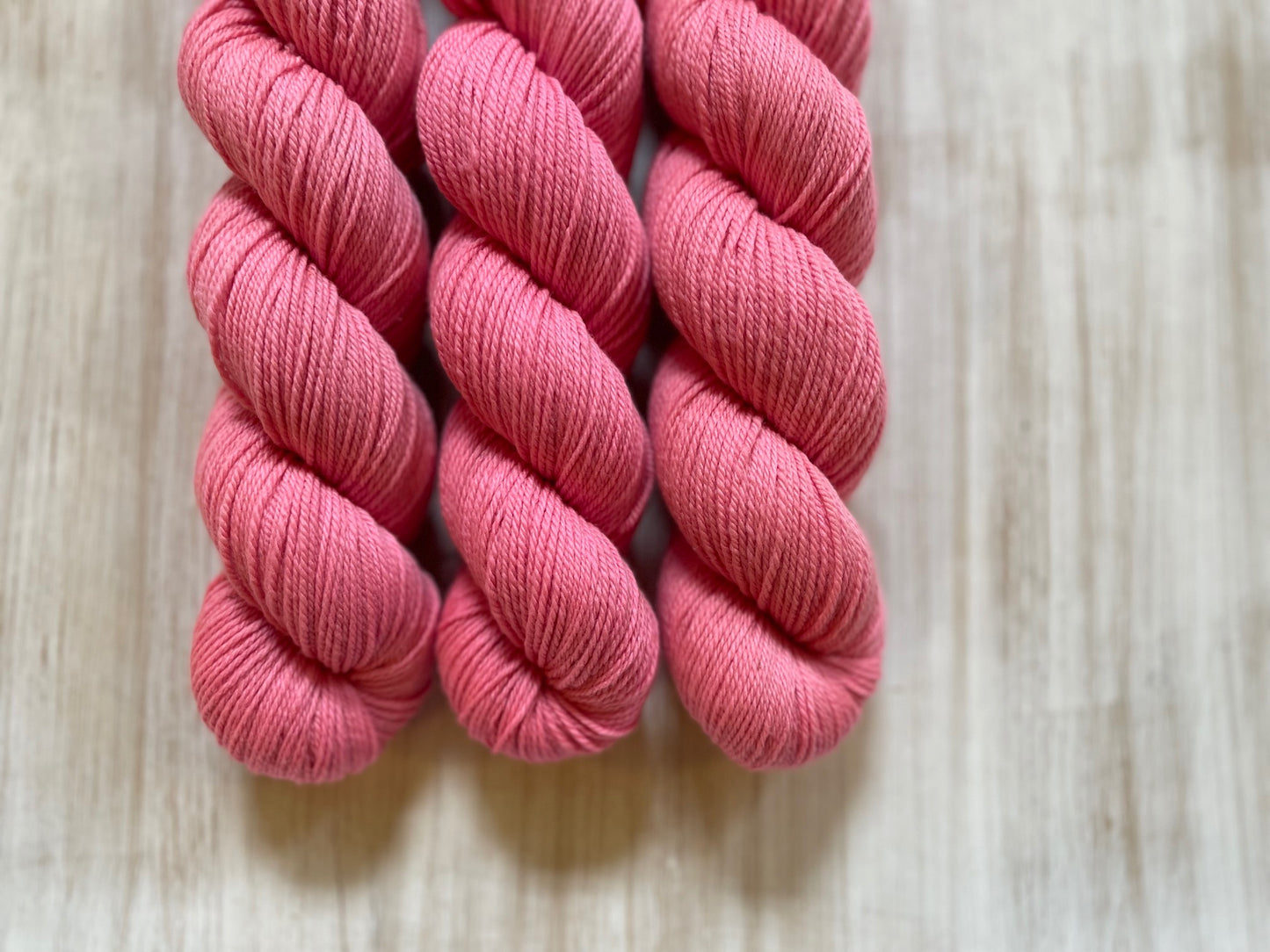 Electric Watermelon- 100% American Superwash Merino Rose Sport